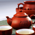 Traditional cups for drinking green tea